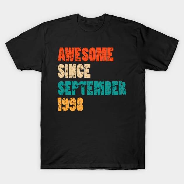 Awesome Since September 1998 21 Years Old Bday Gift 21th Birthday T-Shirt by MFK_Clothes